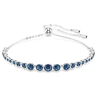 Imber Emily bracelet, Mixed round cuts, Blue, Rhodium plated by SWAROVSKI