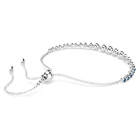 Imber Emily bracelet, Mixed round cuts, Blue, Rhodium plated by SWAROVSKI