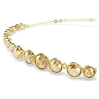 Imber Emily bracelet, Mixed round cuts, Gold tone, 18K gold finish