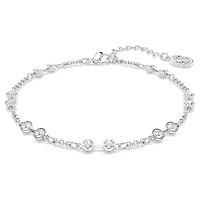 Swarovski Remix Collection strand, Round cut, White, Rhodium plated by SWAROVSKI
