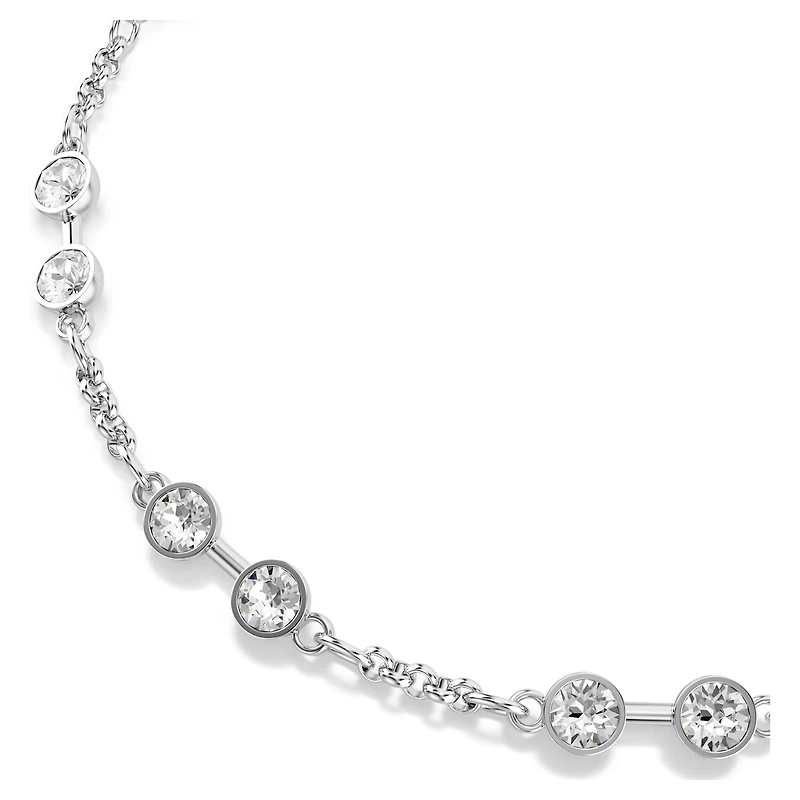 Swarovski Remix Collection strand, Round cut, White, Rhodium plated by SWAROVSKI