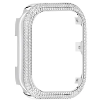 Sparkling case, For Apple Watch® Series 7, 41mm, Silver Tone by SWAROVSKI