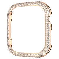 Sparkling case, For Apple Watch® Series 7, 41mm, Rose gold tone by SWAROVSKI
