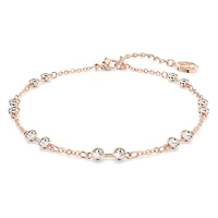 Swarovski Remix Collection strand, Round cut, White, Rose gold-tone plated by SWAROVSKI
