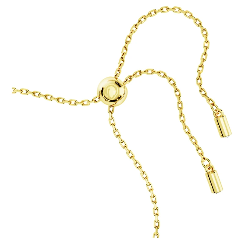 Idyllia bracelet, Mixed cuts, Clover, Green, 18K gold finish