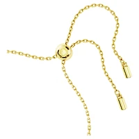Idyllia bracelet, Mixed cuts, Clover, Green, 18K gold finish