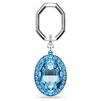 Key ring, Oval cut, Blue, Mixed metal finish by SWAROVSKI