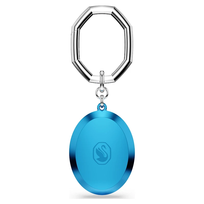 Key ring, Oval cut, Blue, Mixed metal finish by SWAROVSKI