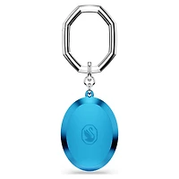 Key ring, Oval cut, Blue, Mixed metal finish by SWAROVSKI