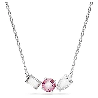 Mesmera pendant, Mixed cuts, Pink, Rhodium plated