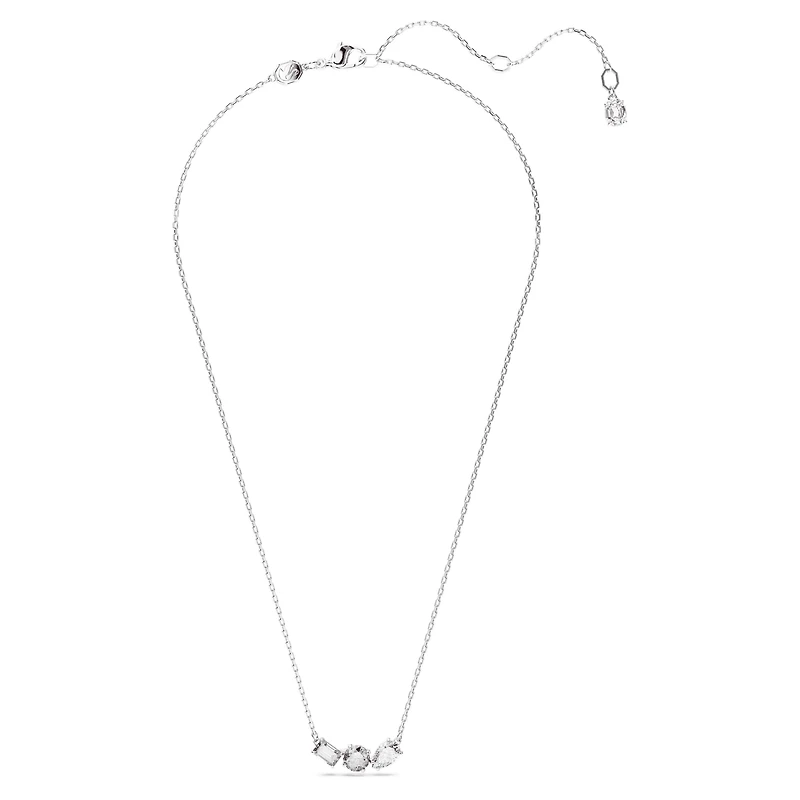 Mesmera pendant, Mixed cuts, Pink, Rhodium plated