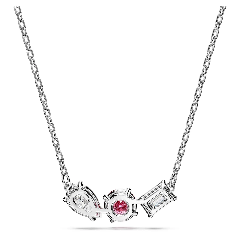 Mesmera pendant, Mixed cuts, Pink, Rhodium plated