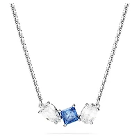 Mesmera pendant, Mixed cuts, Blue, Rhodium plated by SWAROVSKI