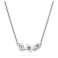 Mesmera pendant, Mixed cuts, Blue, Rhodium plated by SWAROVSKI