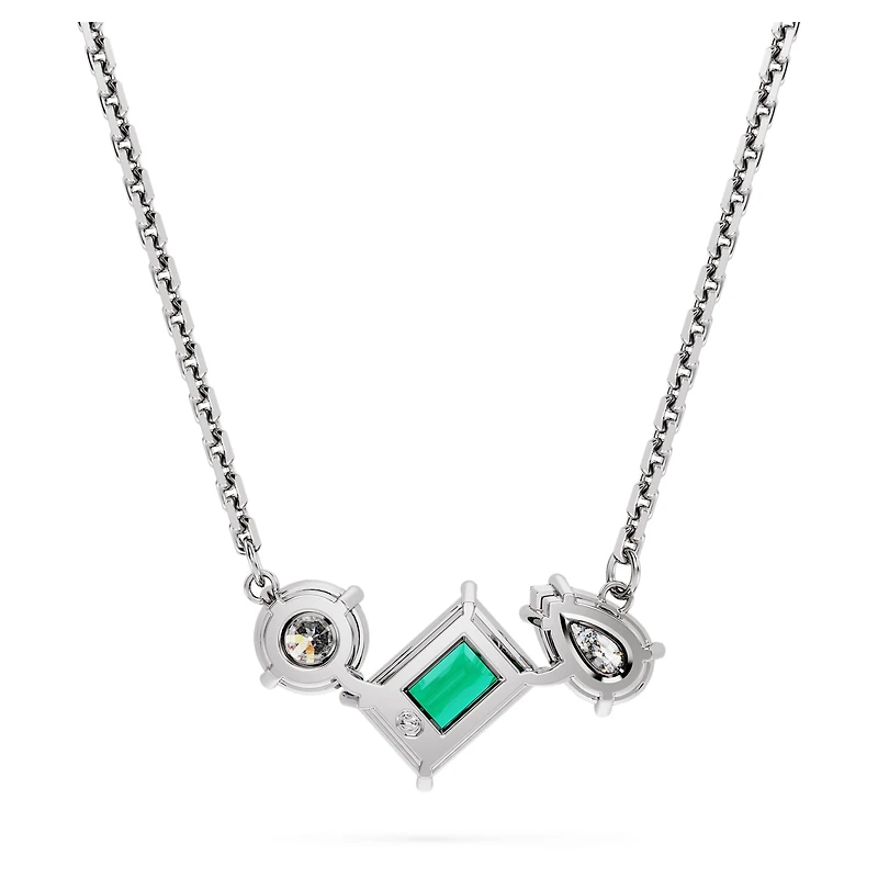 Mesmera pendant, Mixed cuts, Green, Rhodium plated by SWAROVSKI
