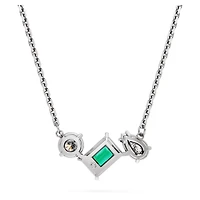 Mesmera pendant, Mixed cuts, Green, Rhodium plated by SWAROVSKI
