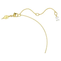 Dextera pendant, Interlocking loop, White, 18K gold finish