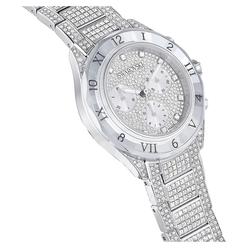 Dextera lux watch, Swiss Made, Metal bracelet, Silver Tone, Stainless steel by SWAROVSKI