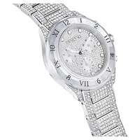 Dextera lux watch, Swiss Made, Metal bracelet, Silver Tone, Stainless steel by SWAROVSKI