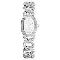 Dextera chain watch, Swiss Made, Crystal bracelet, Silver Tone, Stainless steel by SWAROVSKI