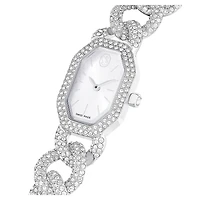 Dextera chain watch, Swiss Made, Crystal bracelet, Silver Tone, Stainless steel by SWAROVSKI