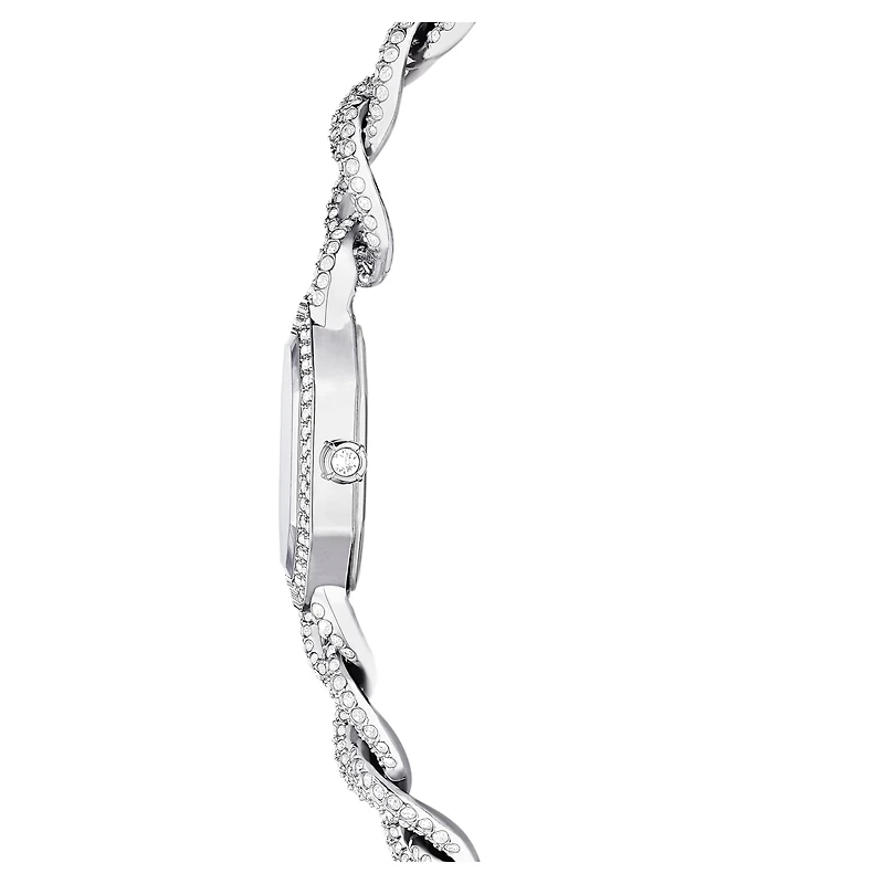 Dextera chain watch, Swiss Made, Crystal bracelet, Silver Tone, Stainless steel by SWAROVSKI