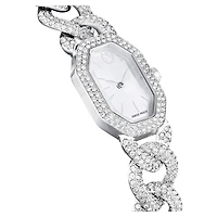 Dextera chain watch, Swiss Made, Crystal bracelet, Silver Tone, Stainless steel by SWAROVSKI
