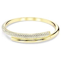 Dextera bangle, Magnetic closure, White, 18K gold finish
