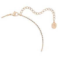 Originally pendant, Crystal pearl, White, 18K rose gold finish