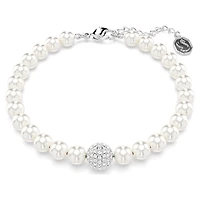 Swarovski Remix Collection strand, Crystal pearl, White, Rhodium plated by SWAROVSKI