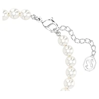 Swarovski Remix Collection strand, Crystal pearl, White, Rhodium plated by SWAROVSKI
