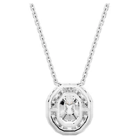 Mesmera pendant, Octagon cut, Small, White, Rhodium plated by SWAROVSKI