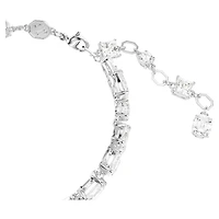 Mesmera bracelet, Mixed cuts, White, Rhodium plated by SWAROVSKI