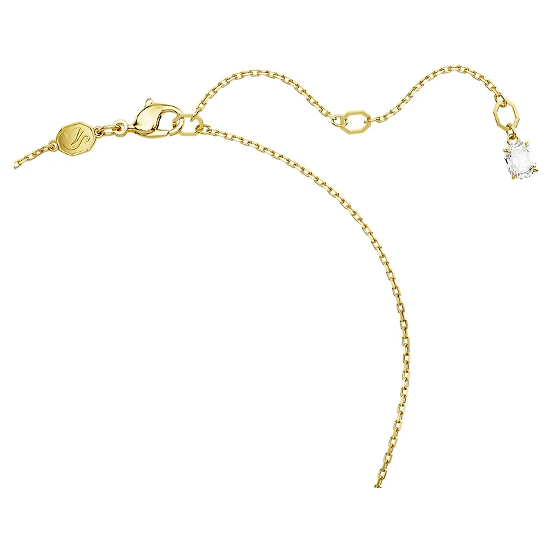 Idyllia pendant, Clover, Green, 18K gold finish