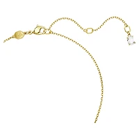 Idyllia pendant, Clover, Green, 18K gold finish