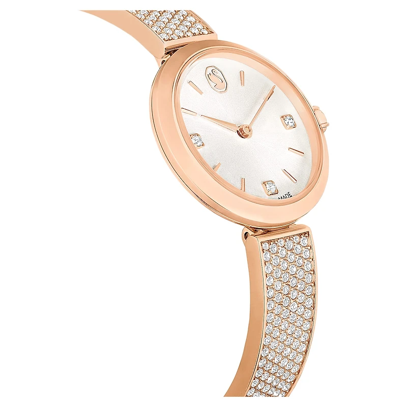 Illumina watch, Swiss Made, Metal bracelet, Gold tone