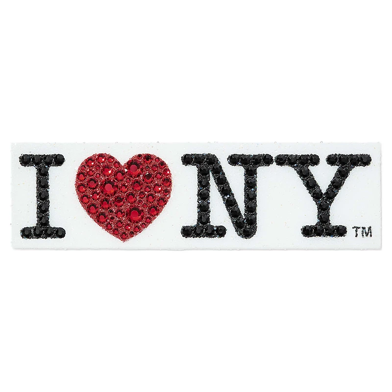 I LOVE NY removable sticker, Red by SWAROVSKI