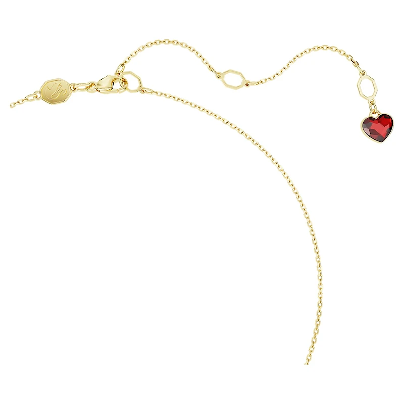 I LOVE NY pendant, Red, Gold-tone plated by SWAROVSKI