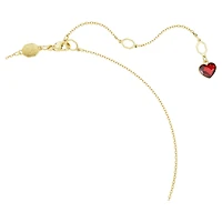 I LOVE NY pendant, Red, Gold-tone plated by SWAROVSKI