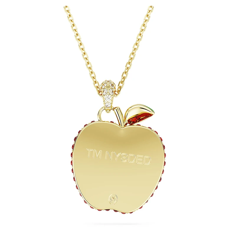 I LOVE NY pendant, Red, Gold-tone plated by SWAROVSKI