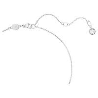 Dextera pendant, Mixed cuts, White, Rhodium plated