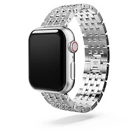 Princess strap, For Apple Watch® 40 mm & 41mm, Silver Tone, Stainless steel by SWAROVSKI
