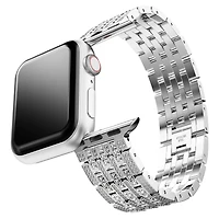 Princess strap, For Apple Watch® 40 mm & 41mm, Silver Tone, Stainless steel by SWAROVSKI