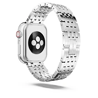 Princess strap, For Apple Watch® 40 mm & 41mm, Silver Tone, Stainless steel by SWAROVSKI