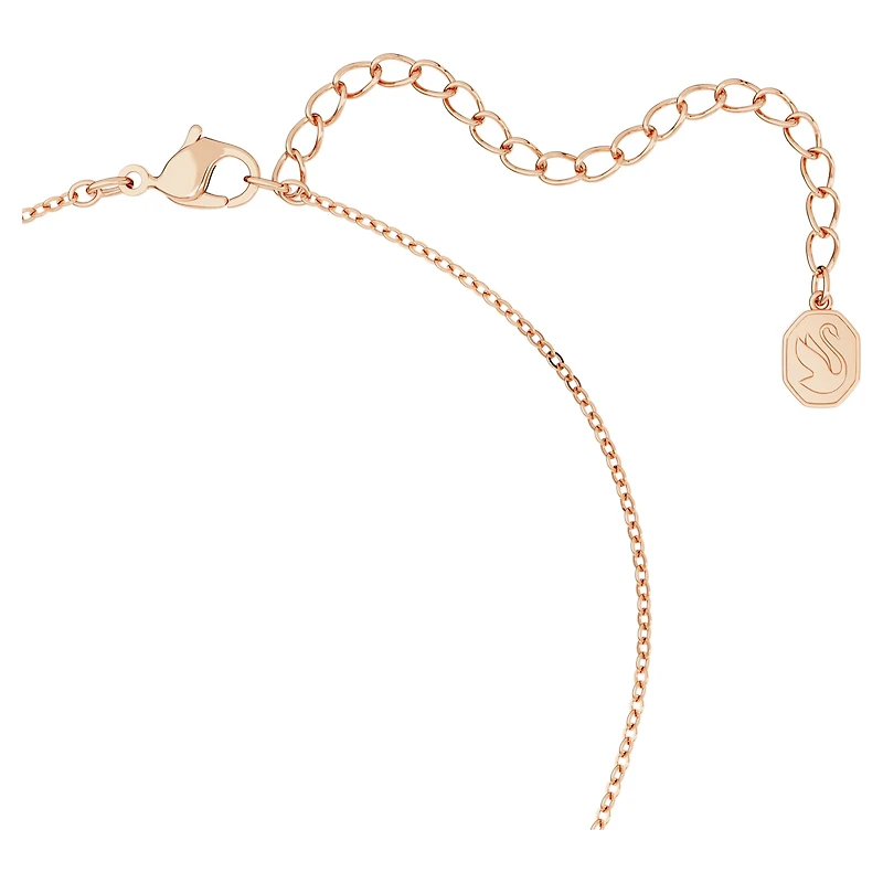 Originally set, Crystal pearl, White, 18K rose gold finish