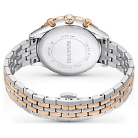 Octea chrono watch, Swiss Made, Metal bracelet, Rose gold tone, Mixed metal finish by SWAROVSKI