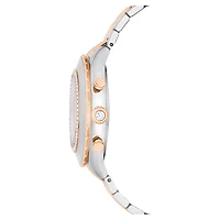 Octea chrono watch, Swiss Made, Metal bracelet, Rose gold tone, Mixed metal finish by SWAROVSKI