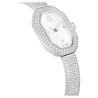 Dextera bangle watch, Swiss Made, Metal bracelet, Silver Tone, Stainless steel by SWAROVSKI