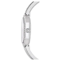 Dextera bangle watch, Swiss Made, Metal bracelet, Silver Tone, Stainless steel by SWAROVSKI