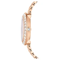 Matrix tennis 7-link watch, Swiss Made, Metal bracelet, Rose gold tone